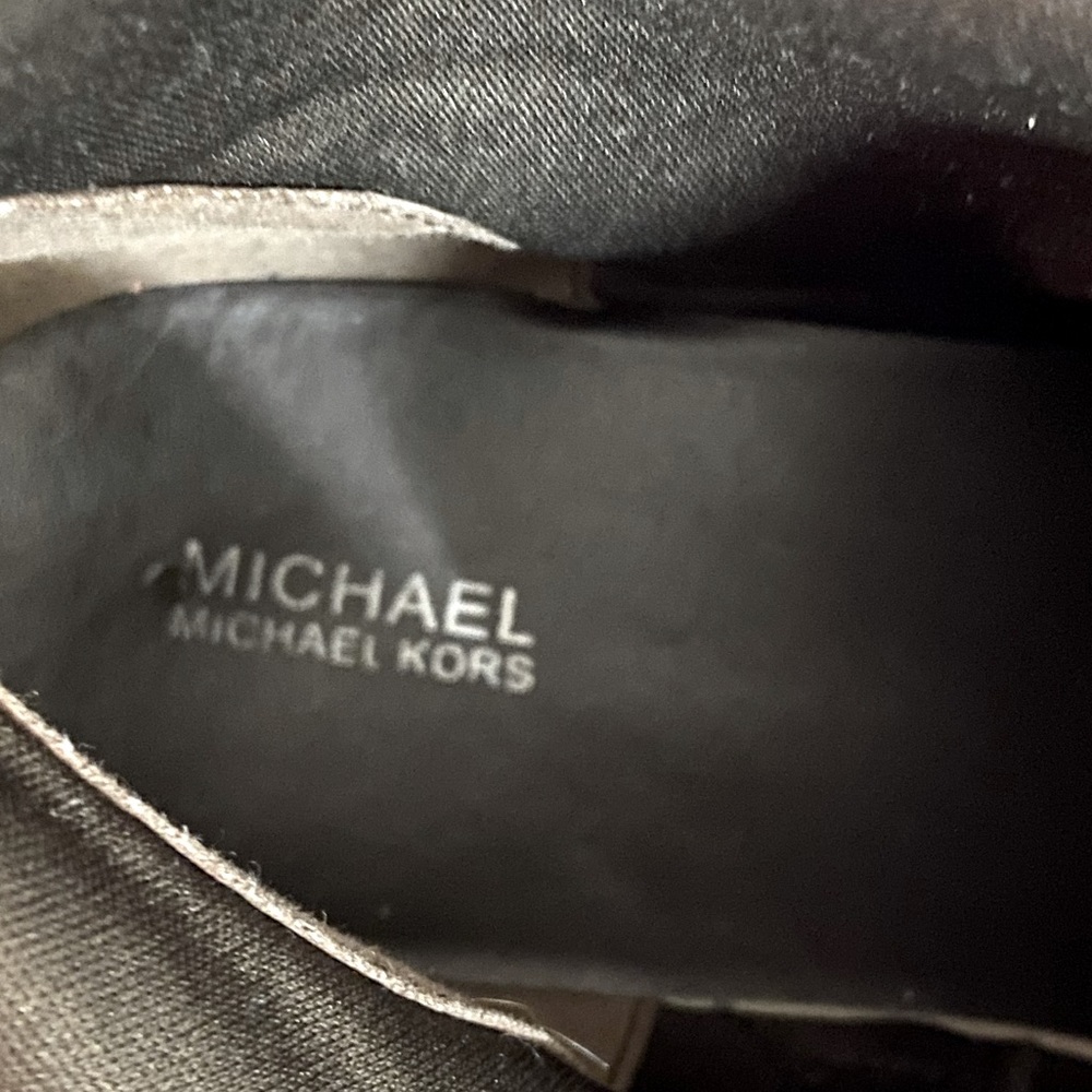 MICHAEL KORS Bexley Chocolate Brown Leather Zip-up Boots MK Buckle Size 5 - Picture 8 of 9